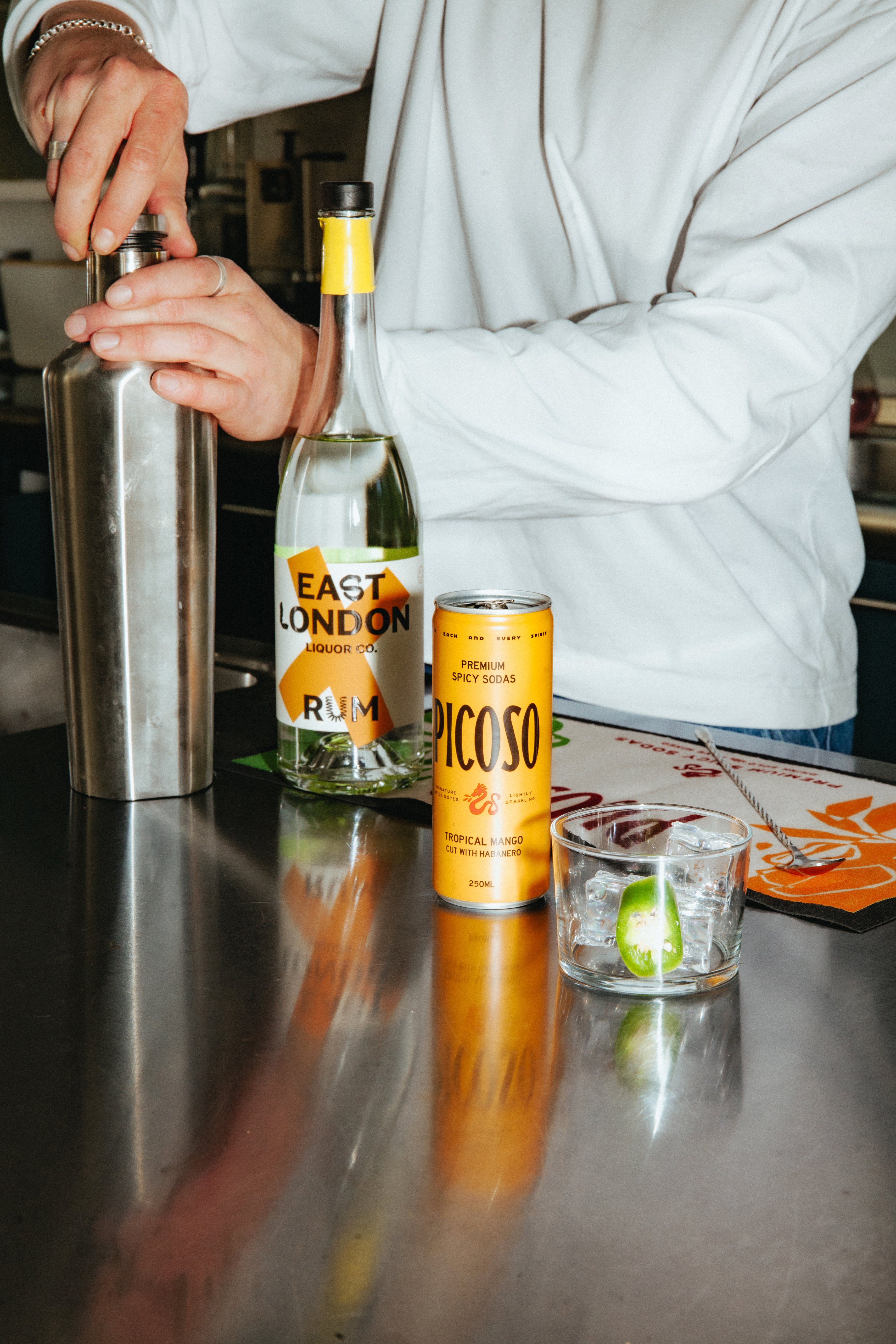 Tropical Mango Spicy Soda with Habanero Picoso